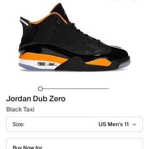 Air Jordan Dub Zero Black Taxi Men’s Black & Yellow HighTop Excellent condition